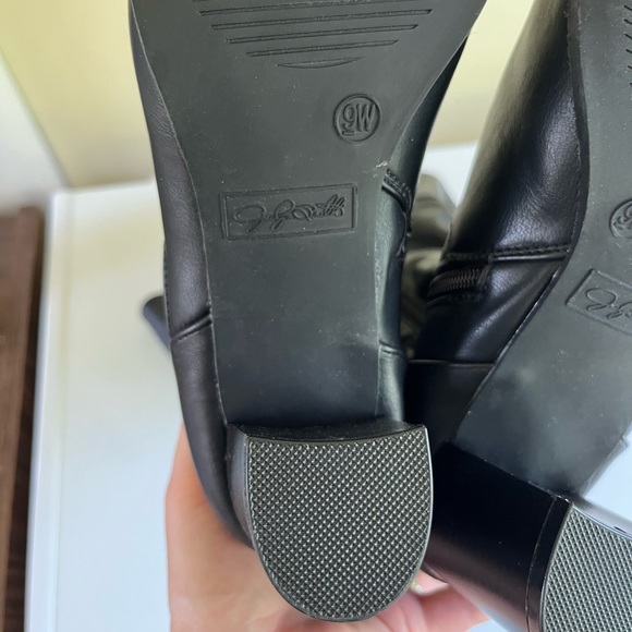 Jaclyn Smith Dover Tall Zip Up Heeled Black Slouch Boots - New without tag/box - Picture 7 of 8